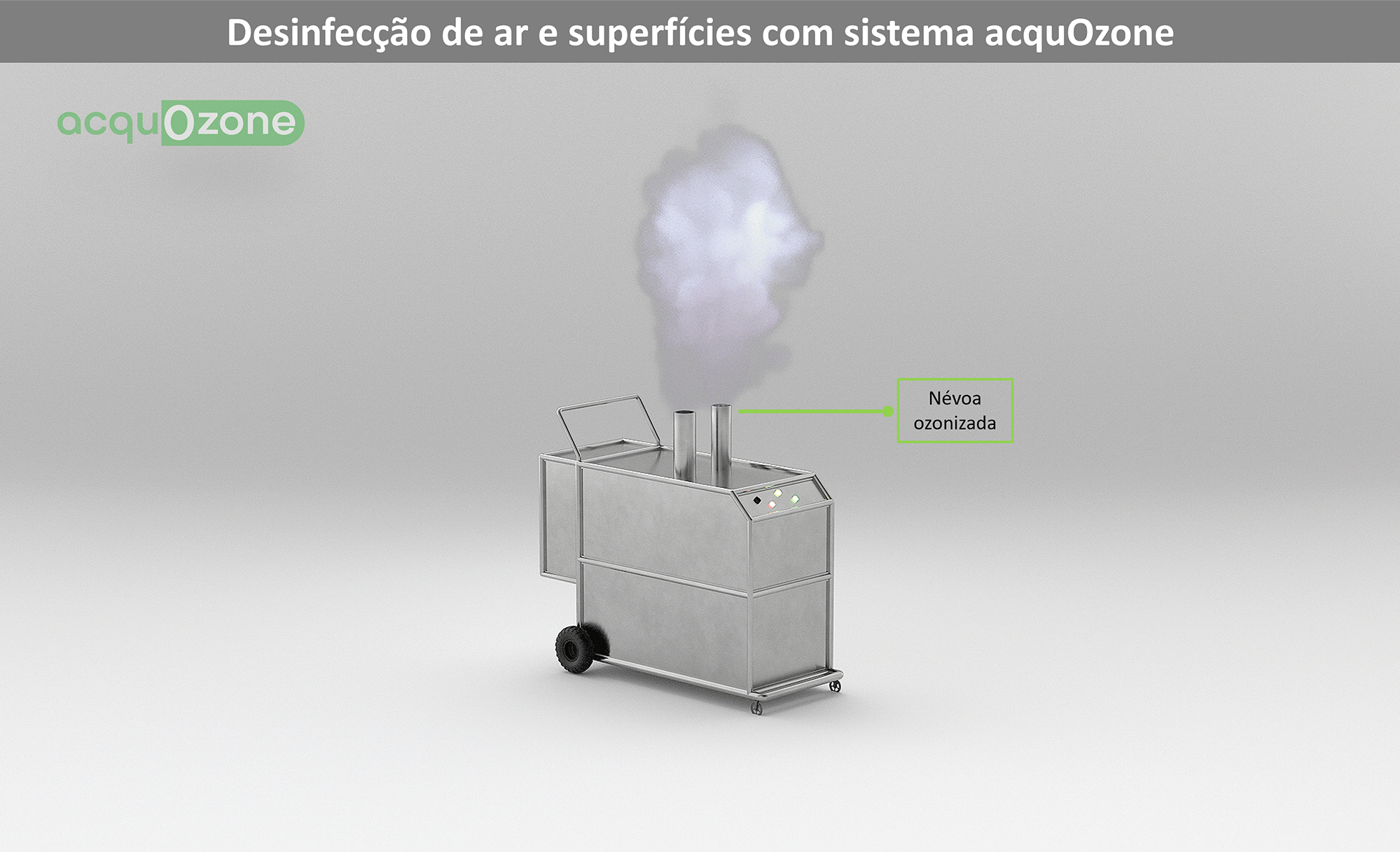 Desinfecção de ar com sistema acquozone